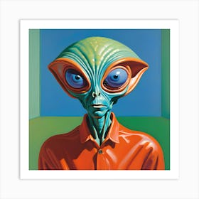 Alien Face 4 Art Print