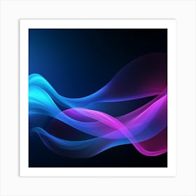 Abstract Wavy Lines Art Print