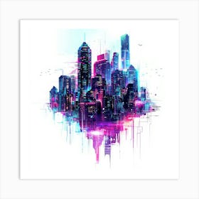 Futuristic Cityscape 1 Art Print