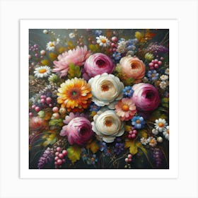 Bouquet Of Flowers 3 Art Print