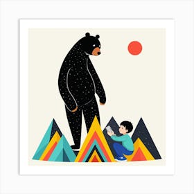 Bear In The Mountains 4 Art Print