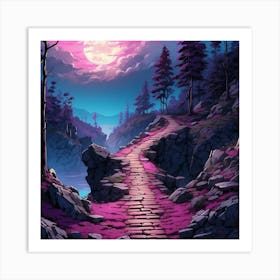 Road To The Moon Art Print