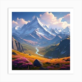 Caucasus Mountains Georgia Art Print