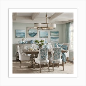 Coastal Oasis Dining Room Style 1 Art Print