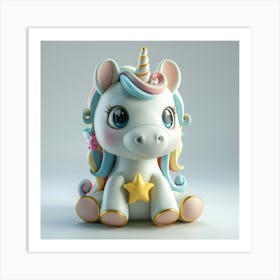 Unicorn 3d Model 17 Art Print