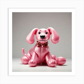 Pink Dog Art Print