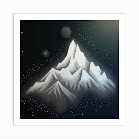 Snowy Mountains Art Print