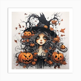 Halloween Witch Art Print