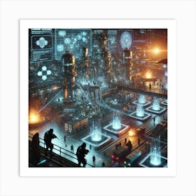 A Futuristic Science Fiction Depiction Of A Coordi 1 Art Print