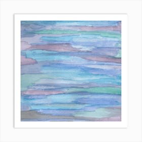 Blue Watercolor Painting Art Print