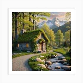 Cottage In The Woods 4 Art Print