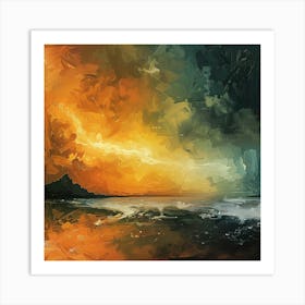 Sunset On The Beach 2 Art Print