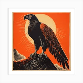 Retro Bird Lithograph California Condor 1 Art Print