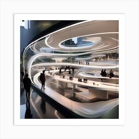 Futuristic Shopping Mall Art Print