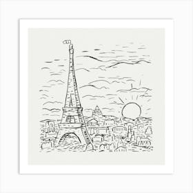 View Of The Eiffel Tower In Paris, Leo Gestel Art Print