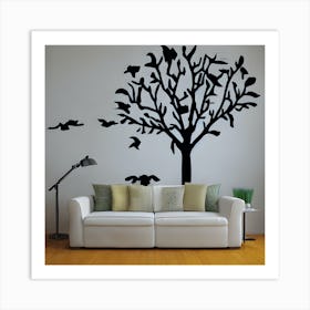 Tree With Birds Art Print