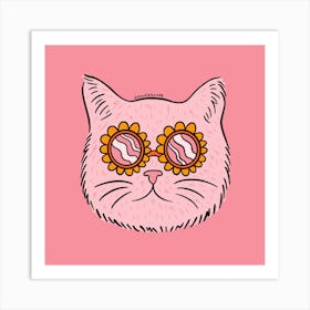 Groovy Cat Art Print