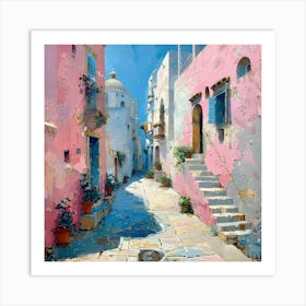 Pink Alley, Abstract Expressionism, Minimalism, and Neo-Dada Art Print