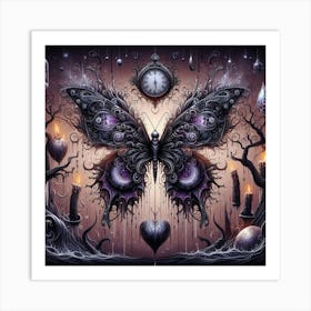 Gothic Butterfly Art Print