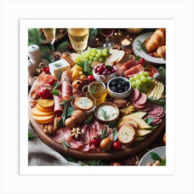 Christmas Food Platter 1 Art Print