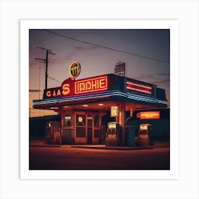 Idaho Gas Station Art Print