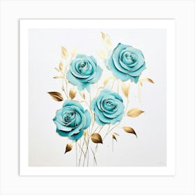 Blue Roses Art Print