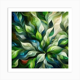 Abstract Of Leaves Art Print