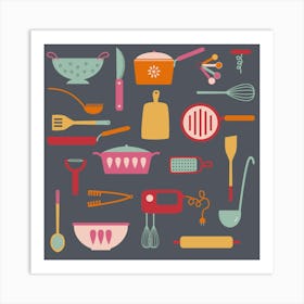 Kitchen Utensils Art Print