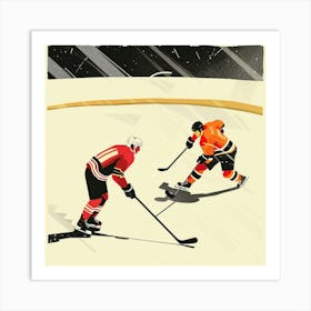 A Ice Hockey Match Minimal Illustration 1718700936 1 Art Print