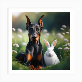 Dobby The Doberman 1 Art Print