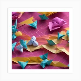 Origami Butterflies Art Print