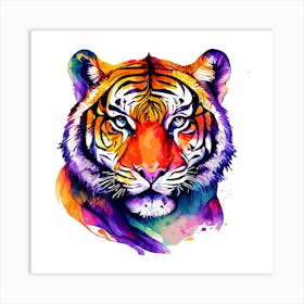 Colorful Tiger Art Print