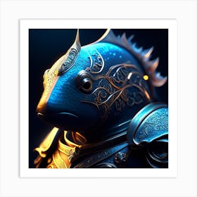 Fish In Armor Art Print