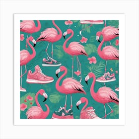 Default Sneaker Flamingo Nursery Art 2 Art Print