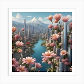 Flowers In The Sky Art Print