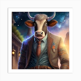 cow painting Art Print