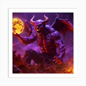 Demon Holding A Ball 1 Art Print