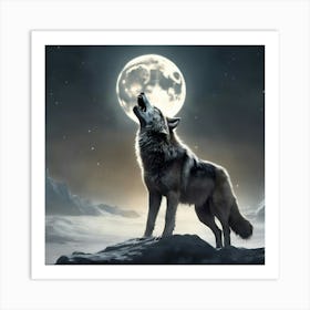 Howling Wolf 2 Art Print