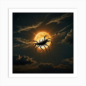 Scorpion In The Moonlight Art Print