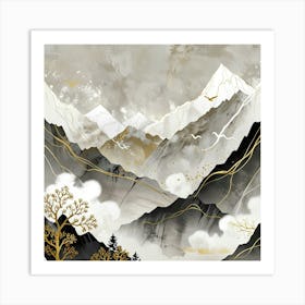 Leonardo Anime Xl An Elegant Abstract Natureinspired Artwork F 3 Art Print