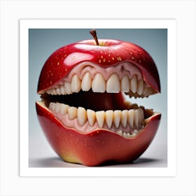 Apple With Teeth Art Print