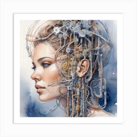 Cyborg Woman 115 Art Print