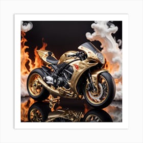 Gold Yamaha Gtr Art Print