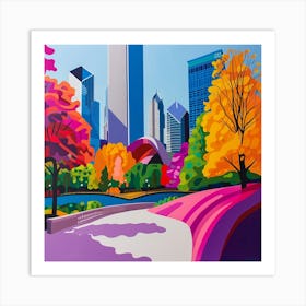 Abstract Park Collection Millennium Park Chicago 1 Art Print