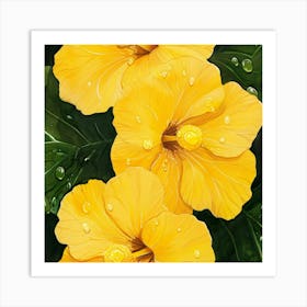 Yellow Hibiscus 1 Art Print