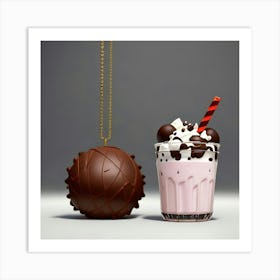 Chocolate Milkshake Art Print