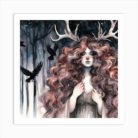 Witchy Woman | Crows 1 Art Print