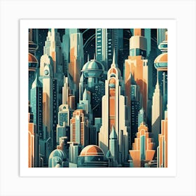 Futuristic Cityscape 39 Art Print