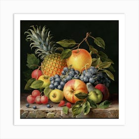 A collection of different delicious fruits 10 Art Print