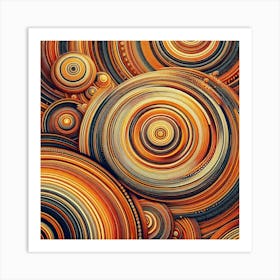 Abstract Circles Canvas Print Art Print